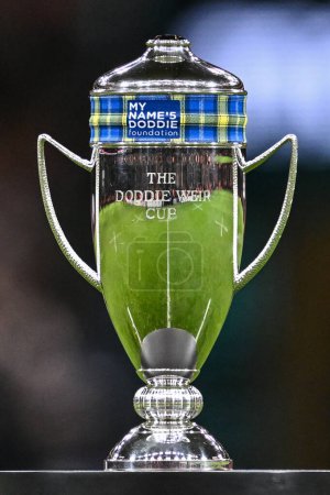 Photo for The Doddie Weir Cup to be presented to Scotland for Beating Wales in the 2024 Guinness 6 Nations match Wales vs Scotland at Principality Stadium, Cardiff, United Kingdom, 3rd February 202 - Royalty Free Image