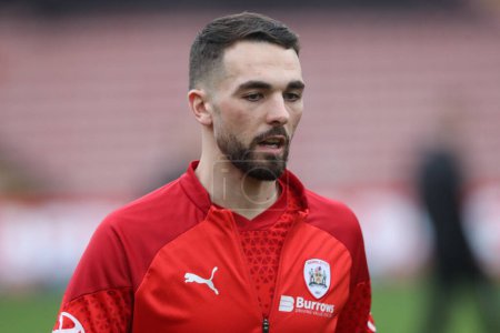 Photo for Adam Phillips of Barnsley in the pregame warmup session during the Sky Bet League 1 match Barnsley vs Leyton Orient at Oakwell, Barnsley, United Kingdom, 10th February 202 - Royalty Free Image