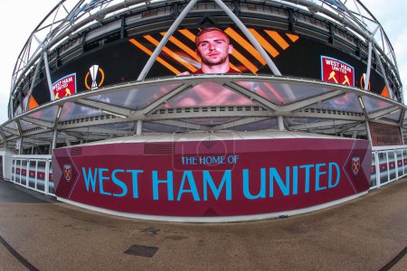 Téléchargez les photos : Vue générale du stade de Londres pendant le match de Premier League West Ham United vs Arsenal au stade de Londres, Londres, Royaume-Uni, 11 février 202 - en image libre de droit