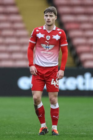 Photo for Luca Connell of Barnsley during the Sky Bet League 1 match Barnsley vs Leyton Orient at Oakwell, Barnsley, United Kingdom, 10th February 202 - Royalty Free Image