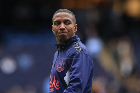Photo for Ashley Young of Everton during the warm up ahead of  the Premier League match Manchester City vs Everton at Etihad Stadium, Manchester, United Kingdom, 10th February 202 - Royalty Free Image