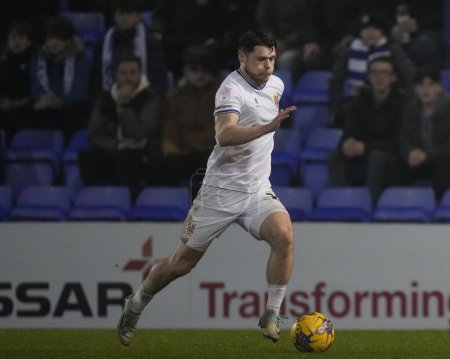 Photo for Lee O'Connor of Tranmere Rovers during the Sky Bet League 2 match Tranmere Rovers vs Morecambe at Prenton Park, Birkenhead, United Kingdom, 13th February 202 - Royalty Free Image