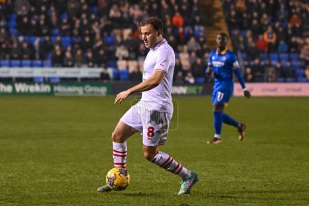 Photo for Herbie Kane of Barnsley in action during the Sky Bet League 1 match Shrewsbury Town vs Barnsley at Croud Meadow, Shrewsbury, United Kingdom, 13th February 202 - Royalty Free Image