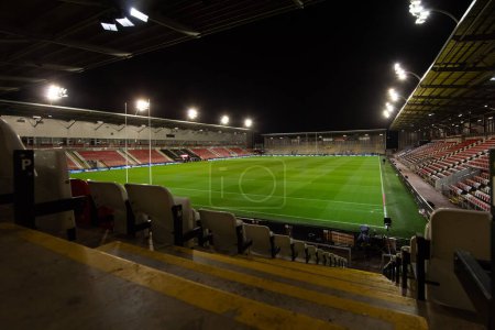 Photo for A general view of Leigh Sports Village, Home of Leigh Leopards during the Betfred Super League Round 1 match Leigh Leopards vs Huddersfield Giants at Leigh Sports Village, Leigh, United Kingdom, 16th February 202 - Royalty Free Image