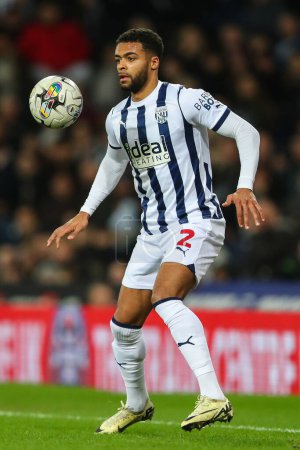 Photo for Darnell Furlong of West Bromwich Albion controls the ball during the Sky Bet Championship match West Bromwich Albion vs Southampton at The Hawthorns, West Bromwich, United Kingdom, 16th February 202 - Royalty Free Image