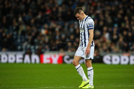 Photo for Jed Wallace of West Bromwich Albion reacts during the Sky Bet Championship match West Bromwich Albion vs Southampton at The Hawthorns, West Bromwich, United Kingdom, 16th February 202 - Royalty Free Image