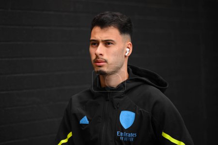 Photo for Gabriel Martinelli of Arsenal arrives ahead of the Premier League match Burnley vs Arsenal at Turf Moor, Burnley, United Kingdom, 17th February 202 - Royalty Free Image