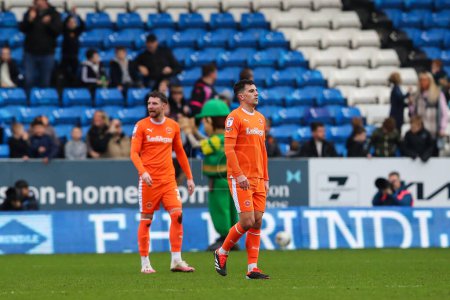 Photo for Albie Morgan of Blackpool reacts to his side conceding a goal to make it 1-0 during the Sky Bet League 1 match Peterborough United vs Blackpool at Weston Homes Stadium, Peterborough, United Kingdom, 17th February 202 - Royalty Free Image