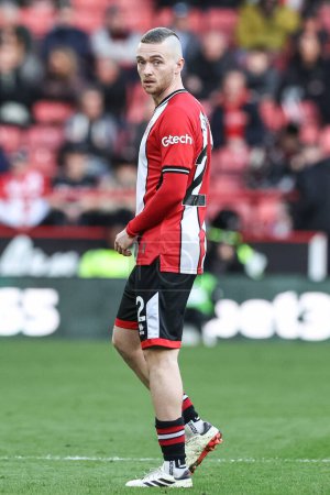 Photo for Tom Davies of Sheffield United during the Premier League match Sheffield United vs Brighton and Hove Albion at Bramall Lane, Sheffield, United Kingdom, 18th February 202 - Royalty Free Image