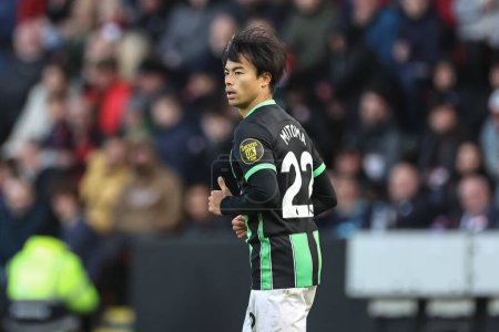 Photo for Kaoru Mitoma of Brighton & Hove Albion during the Premier League match Sheffield United vs Brighton and Hove Albion at Bramall Lane, Sheffield, United Kingdom, 18th February 202 - Royalty Free Image
