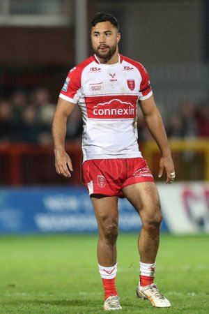 Photo for Peta Hiku of Hull KR during the Betfred Super League Round 2 match Hull KR vs Leeds Rhinos at Sewell Group Craven Park, Kingston upon Hull, United Kingdom, 22nd February 202 - Royalty Free Image