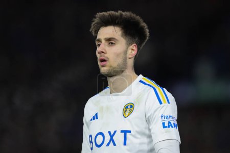 Photo for Ilia Gruev of Leeds United during the Sky Bet Championship match Leeds United vs Leicester City at Elland Road, Leeds, United Kingdom, 23rd February 202 - Royalty Free Image