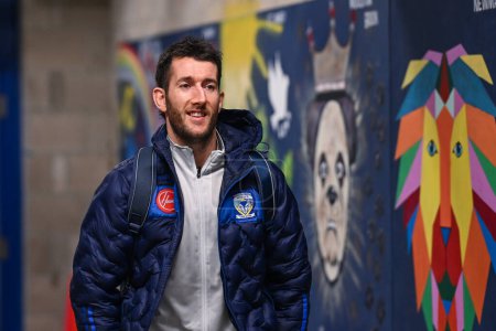 Photo for Stefan Ratchford of Warrington Wolves ahead of the Betfred Super League Round 2 match Warrington Wolves vs Hull FC at Halliwell Jones Stadium, Warrington, United Kingdom, 23rd February 202 - Royalty Free Image