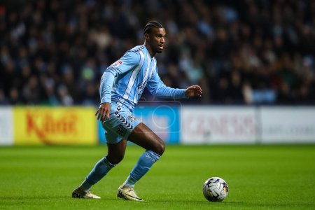 Photo for Haji Wright of Coventry City in action during the Sky Bet Championship match Coventry City vs Preston North End at Coventry Building Society Arena, Coventry, United Kingdom, 23rd February 202 - Royalty Free Image