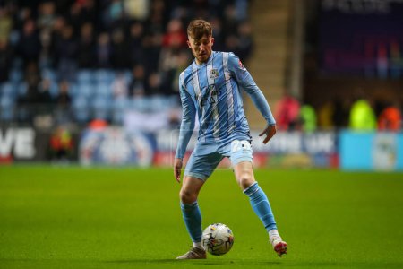 Photo for Josh Eccles of Coventry City controls the ball during the Sky Bet Championship match Coventry City vs Preston North End at Coventry Building Society Arena, Coventry, United Kingdom, 23rd February 202 - Royalty Free Image