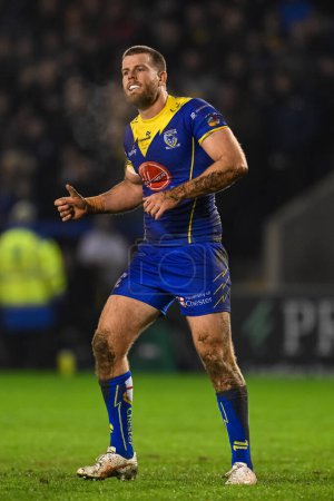 Photo for Lachlan Fitzgibbon of Warrington Wolves during the Betfred Super League Round 2 match Warrington Wolves vs Hull FC at Halliwell Jones Stadium, Warrington, United Kingdom, 23rd February 202 - Royalty Free Image