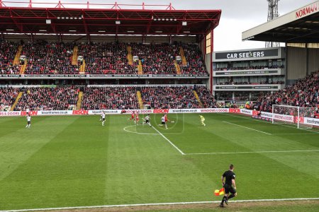 Photo for Adam Phillips of Barnsley shoots on goal during the Sky Bet League 1 match Barnsley vs Derby County at Oakwell, Barnsley, United Kingdom, 24th February 202 - Royalty Free Image
