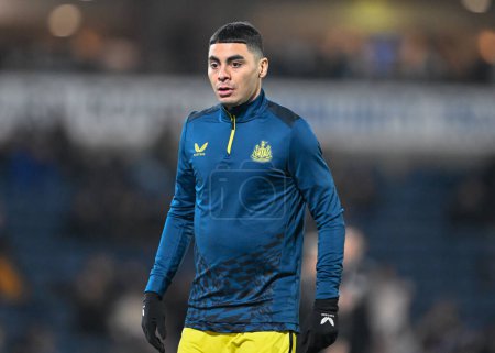 Photo for Miguel Almirn of Newcastle United warms up ahead of the match, during the Emirates FA Cup 5th Round match Blackburn Rovers vs Newcastle United at Ewood Park, Blackburn, United Kingdom, 27th February 2024 - Royalty Free Image