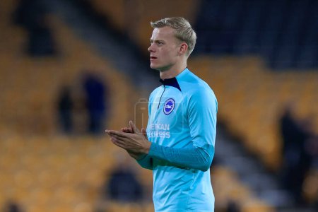 Photo for Jan Paul van Hecke of Brighton & Hove Albion during the warm-up ahead of the Emirates FA Cup 5th Round match Wolverhampton Wanderers vs Brighton and Hove Albion at Molineux, Wolverhampton, United Kingdom, 28th February 202 - Royalty Free Image