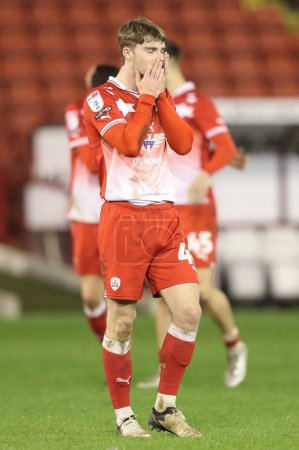 Photo for Luca Connell of Barnsley after the game ends 2-2 during the Sky Bet League 1 match Barnsley vs Bolton Wanderers at Oakwell, Barnsley, United Kingdom, 5th March 2024 - Royalty Free Image