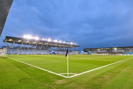 Photo for A general view of the Joie Stadium ahead of the match, during the FA Women's League Cup Semi-Final match Manchester City Women vs Chelsea FC Women at Joie Stadium, Manchester, United Kingdom, 7th March 202 - Royalty Free Image