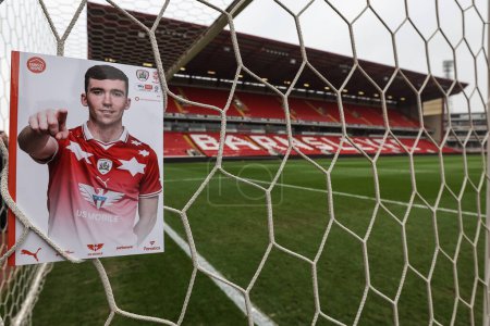 Photo for Conor Grant of Barnsley on the front cover of todays match day program during the Sky Bet League 1 match Barnsley vs Lincoln City at Oakwell, Barnsley, United Kingdom, 9th March 202 - Royalty Free Image