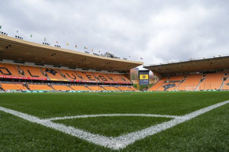 Photo for A general view inside of the Molineux, home of Wolverhampton Wanderers ahead of the Premier League match Wolverhampton Wanderers vs Fulham at Molineux, Wolverhampton, United Kingdom, 9th March 202 - Royalty Free Image