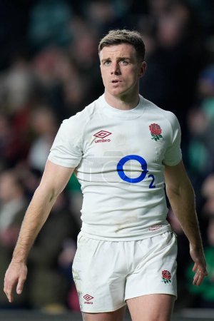 Photo for George Ford of England after the 2024 Guinness 6 Nations match England vs Ireland at Twickenham Stadium, Twickenham, United Kingdom, 9th March 202 - Royalty Free Image