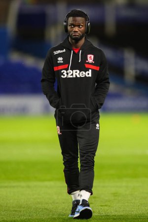 Photo for Emmanuel Latte Lath of Middlesbrough arrives ahead of the Sky Bet Championship match Birmingham City vs Middlesbrough at St Andrews, Birmingham, United Kingdom, 12th March 202 - Royalty Free Image
