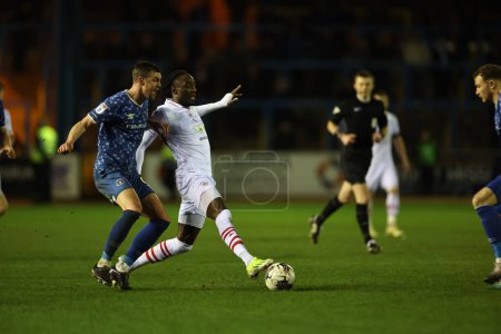 Photo for Devante Cole of Barnsley in action during the Sky Bet League 1 match Carlisle United vs Barnsley at Brunton Park, Carlisle, United Kingdom, 12th March 202 - Royalty Free Image