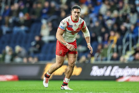 Photo for Sione Matautia of St. Helens during the Betfred Super League Round 5 match Leeds Rhinos vs St Helens at Headingley Stadium, Leeds, United Kingdom, 15th March 2024 - Royalty Free Image