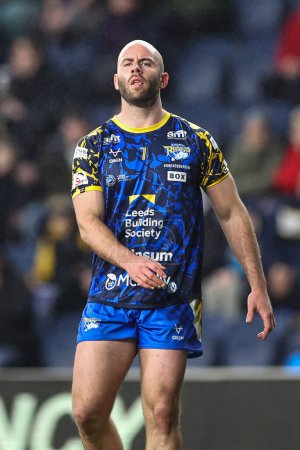 Photo for Matt Frawley of Leeds Rhinos during pre match warm up ahead of  the Betfred Super League Round 5 match Leeds Rhinos vs St Helens at Headingley Stadium, Leeds, United Kingdom, 15th March 202 - Royalty Free Image