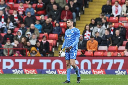 Photo for Liam Roberts of Barnsley during the Sky Bet League 1 match Barnsley vs Cheltenham Town at Oakwell, Barnsley, United Kingdom, 16th March 202 - Royalty Free Image