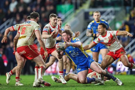 Photo for Tom Holroyd of Leeds Rhinos in action during the Betfred Super League Round 5 match Leeds Rhinos vs St Helens at Headingley Stadium, Leeds, United Kingdom, 15th March 202 - Royalty Free Image