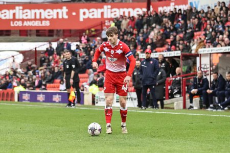 Photo for Luca Connell of Barnsley during the Sky Bet League 1 match Barnsley vs Cheltenham Town at Oakwell, Barnsley, United Kingdom, 16th March 202 - Royalty Free Image