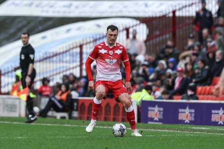 Photo for Josh Earl of Barnsley in action during the Sky Bet League 1 match Barnsley vs Cheltenham Town at Oakwell, Barnsley, United Kingdom, 16th March 202 - Royalty Free Image
