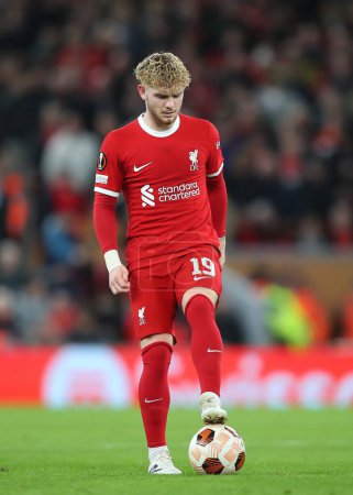 Photo for Harvey Elliott of Liverpool, during the UEFA Europa League match Liverpool vs Sparta Prague at Anfield, Liverpool, United Kingdom, 14th March 202 - Royalty Free Image