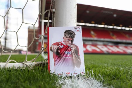 Photo for Aiden Marsh of Barnsley on the front cover of the match day programme during the Sky Bet League 1 match Barnsley vs Cheltenham Town at Oakwell, Barnsley, United Kingdom, 16th March 202 - Royalty Free Image