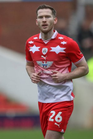 Photo for Jamie McCart of Barnsley during the Sky Bet League 1 match Barnsley vs Cheltenham Town at Oakwell, Barnsley, United Kingdom, 16th March 202 - Royalty Free Image