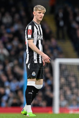 Photo for Anthony Gordon of Newcastle United, during the Emirates FA Cup Quarter- Final match Manchester City vs Newcastle United at Etihad Stadium, Manchester, United Kingdom, 16th March 202 - Royalty Free Image