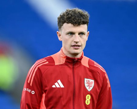 Photo for Nathan Broadhead of Wales arrives ahead of the UEFA Euro Qualifiers Play-Off Semi-Final match Wales vs Finland at Cardiff City Stadium, Cardiff, United Kingdom, 21st March 202 - Royalty Free Image