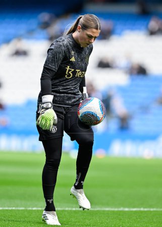 Photo for Mary Earps of Manchester United Women warms up ahead of the match,during The FA Women's Super League match Manchester City Women vs Manchester United Women at Etihad Stadium, Manchester, United Kingdom, 23rd March 202 - Royalty Free Image