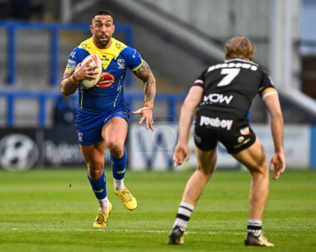 Photo for Paul Vaughan of Warrington Wolves makes a break during the Betfred Challenge Cup Sixth Round match Warrington Wolves vs London Broncos at Halliwell Jones Stadium, Warrington, United Kingdom, 23rd March 202 - Royalty Free Image