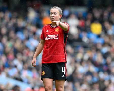 Photo for Maya Le Tissier of Manchester United Women, during The FA Women's Super League match Manchester City Women vs Manchester United Women at Etihad Stadium, Manchester, United Kingdom, 23rd March 202 - Royalty Free Image