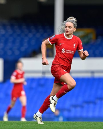 Photo for Leanne Kiernan of Liverpool Women, during The FA Women's Super League match Everton Women vs Liverpool Women at Goodison Park, Liverpool, United Kingdom, 24th March 202 - Royalty Free Image