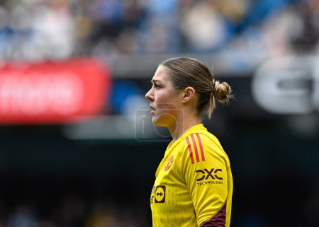 Photo for Mary Earps of Manchester United Women, during the The FA Women's Super League match Manchester City Women vs Manchester United Women at Etihad Stadium, Manchester, United Kingdom, 23rd March 202 - Royalty Free Image