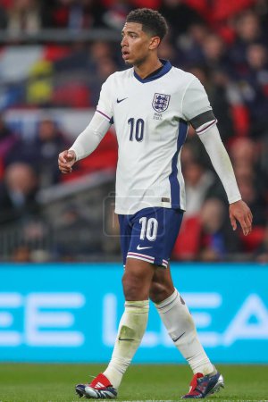 Photo for Jude Bellingham of England during the International Friendly match England vs Brazil at Wembley Stadium, London, United Kingdom, 23rd March 202 - Royalty Free Image