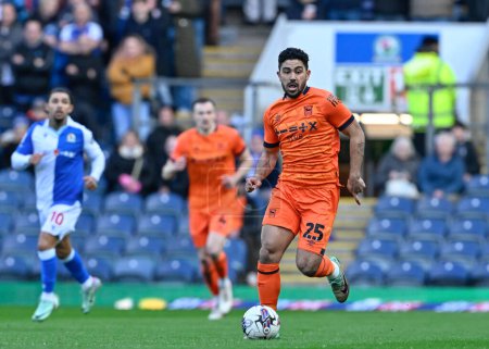 Photo for Massimo Luongo  of Ipswich Town breaks forward, during the Sky Bet Championship match Blackburn Rovers vs Ipswich Town at Ewood Park, Blackburn, United Kingdom, 29th March 202 - Royalty Free Image