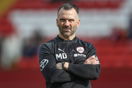Photo for Martin Devaney first team coach of Barnsley  in the pregame warmup session during the Sky Bet League 1 match Barnsley vs Cambridge United at Oakwell, Barnsley, United Kingdom, 29th March 202 - Royalty Free Image