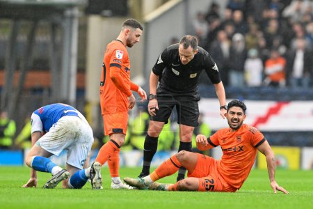 Photo for Massimo Luongo of Ipswich Town goes down following a tackles, during the Sky Bet Championship match Blackburn Rovers vs Ipswich Town at Ewood Park, Blackburn, United Kingdom, 29th March 202 - Royalty Free Image